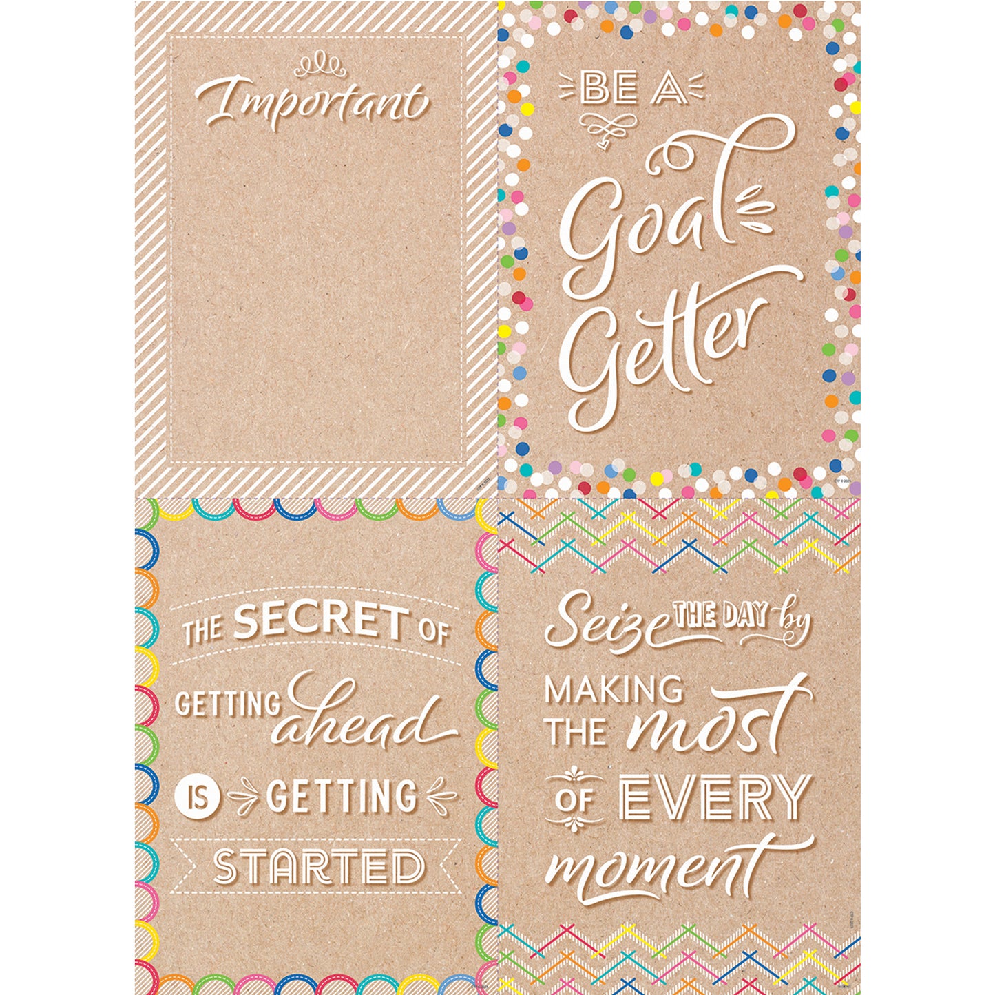 Krafty Pop Calendar Set Bulletin Board Set, 87 Pieces