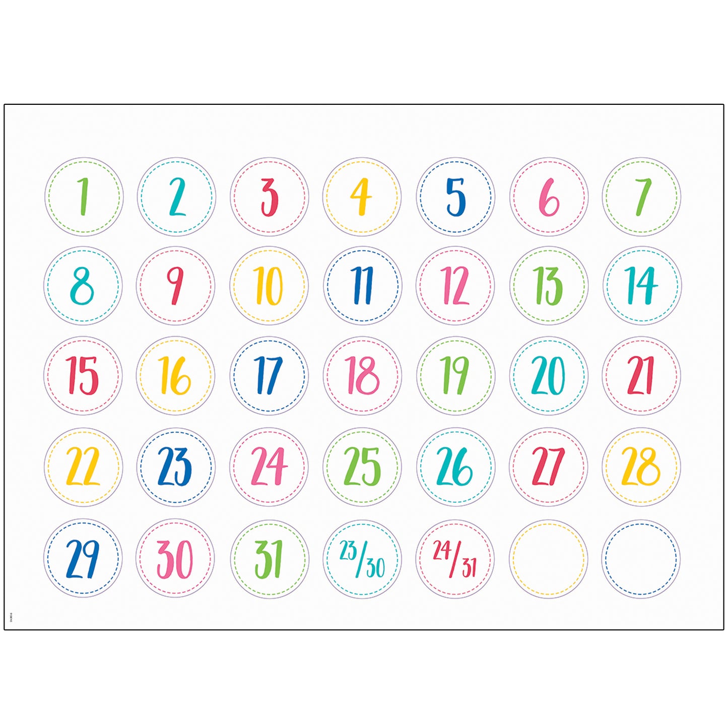 Krafty Pop Calendar Set Bulletin Board Set, 87 Pieces