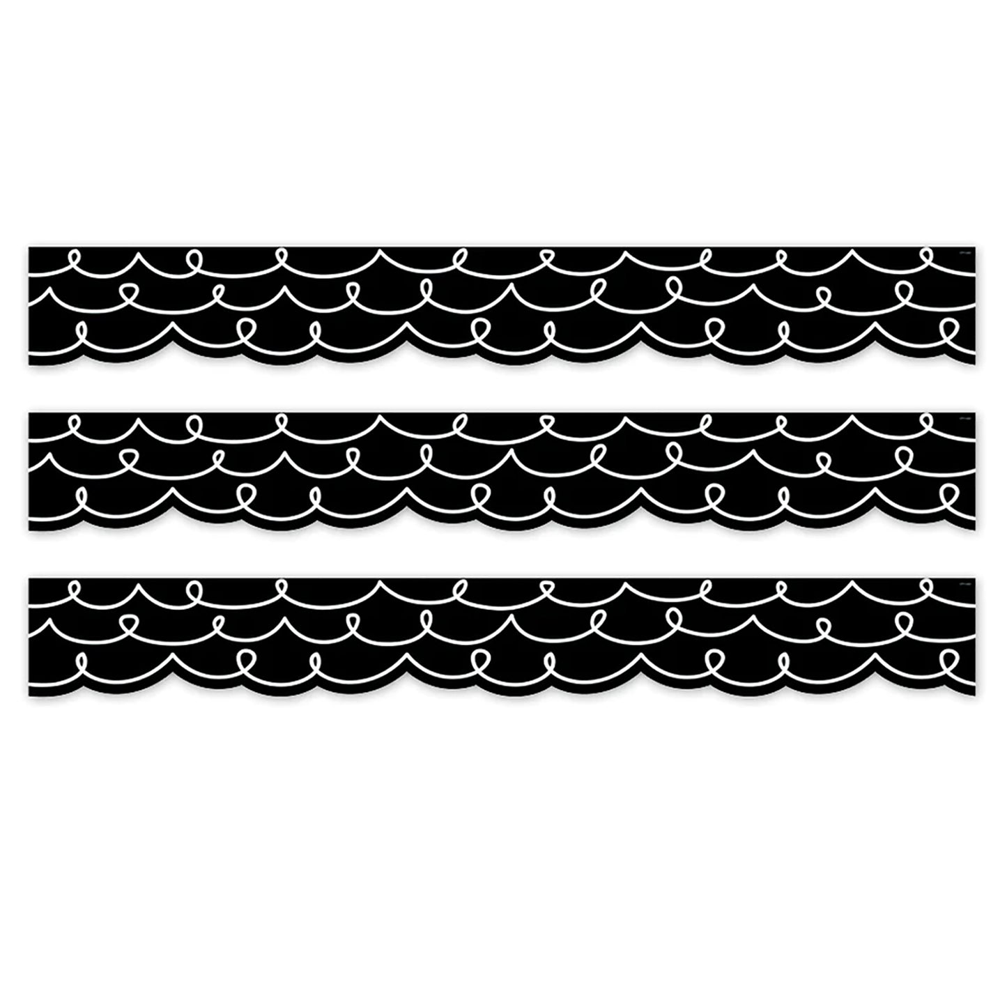 Core Decor Loop-de-Loop on Black EZ Border, 48 Feet Per Pack, 3 Packs