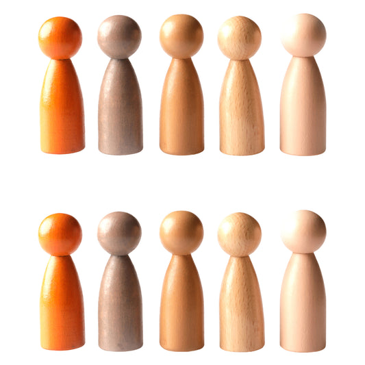 Peg People of the World Wooden People - Set of 10 - Ages 12m+