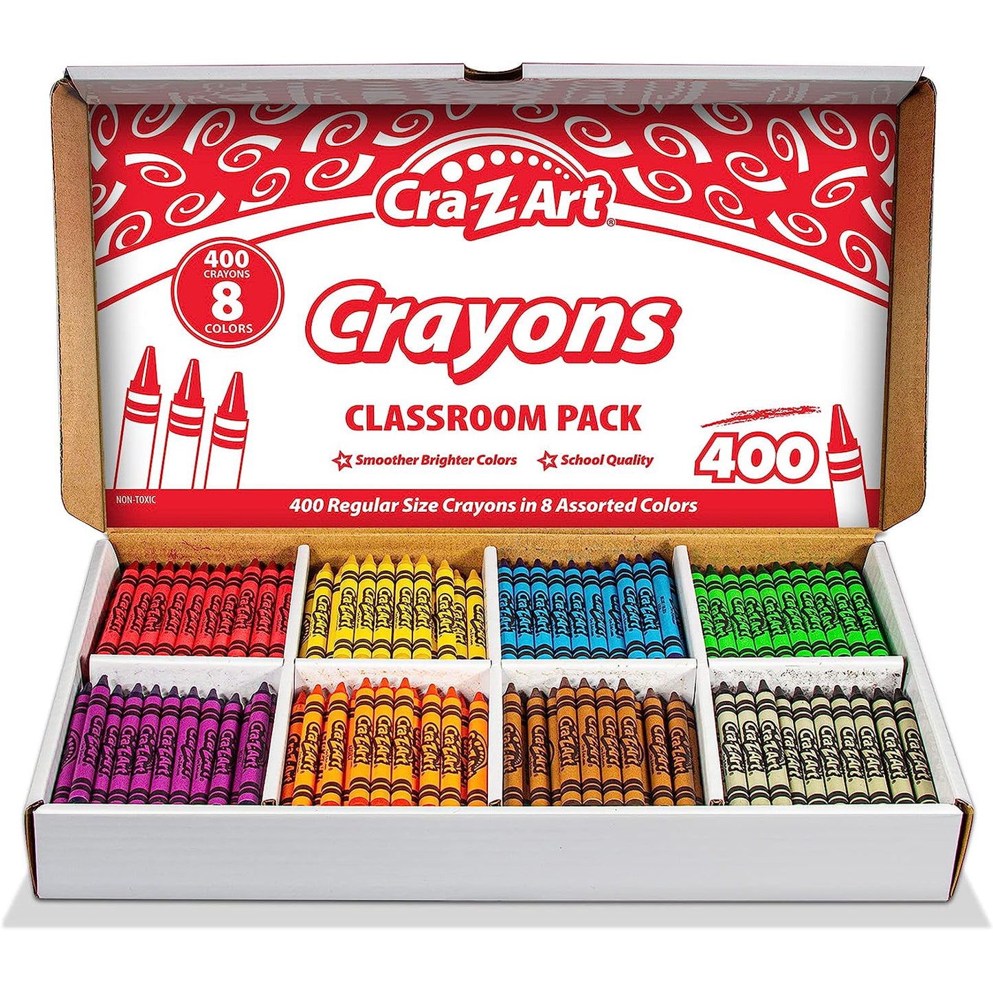 Crayon Class Pack, 8 Color, 400 Count Box