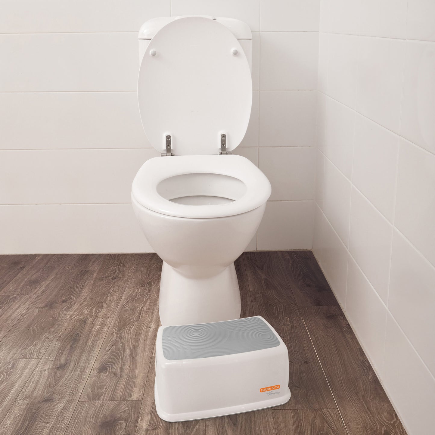 Toddler & Me™ Step Stool, Gray/White