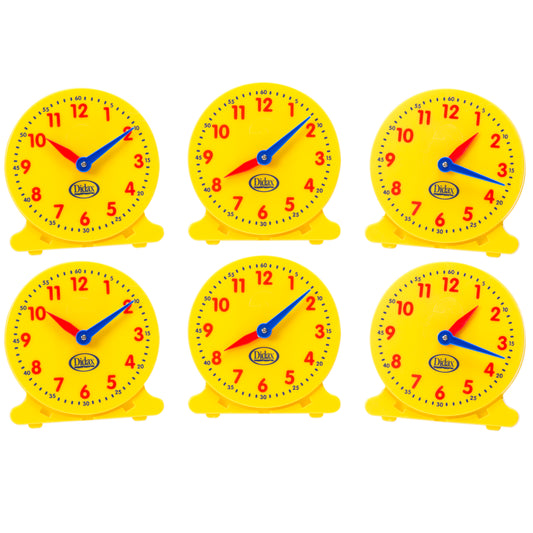 5" Student Clocks, Set of 6