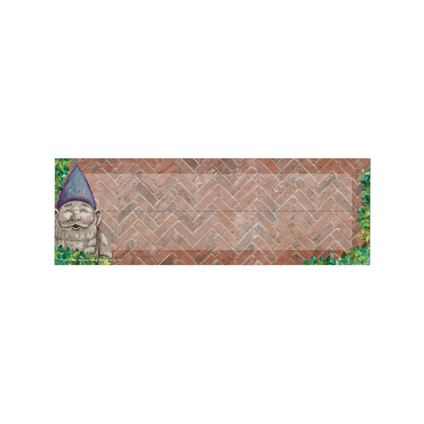 Curiosity Garden Self-Adhesive Name Plate, 9-5/8" x 3-1/4", 36 Per Pack, 3 Packs