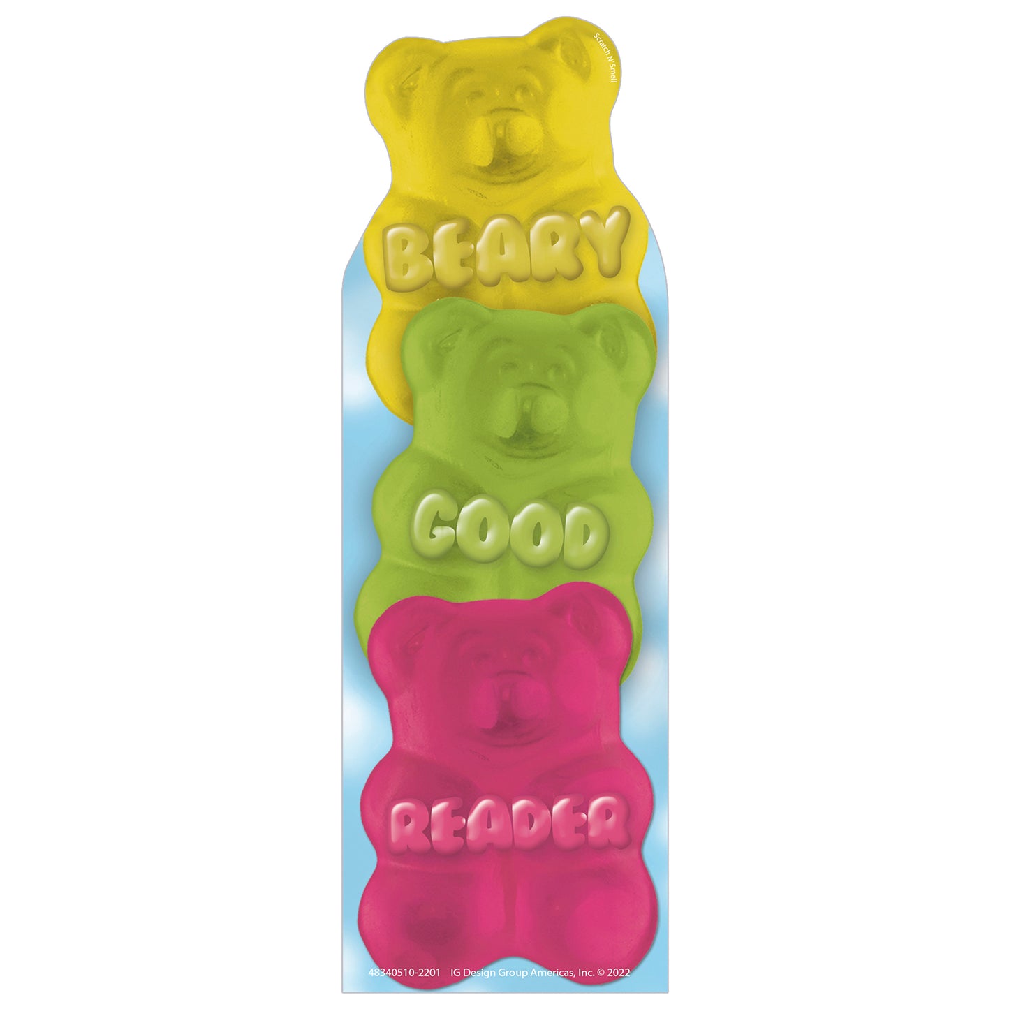 Beary Good Reader Gummy Bear Scented Bookmarks, 24 Per Pack, 3 Packs
