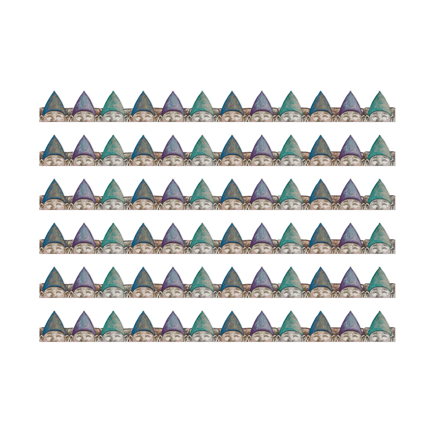 Curiosity Garden Peeking Gnomes Extra Wide Deco Trim®, 37 Feet Per Pack, 6 Packs