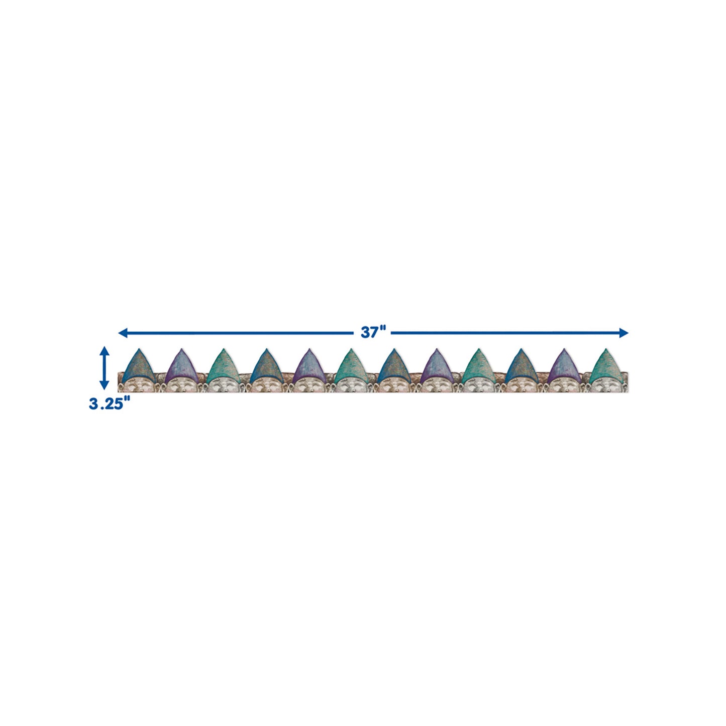 Curiosity Garden Peeking Gnomes Extra Wide Deco Trim®, 37 Feet Per Pack, 6 Packs