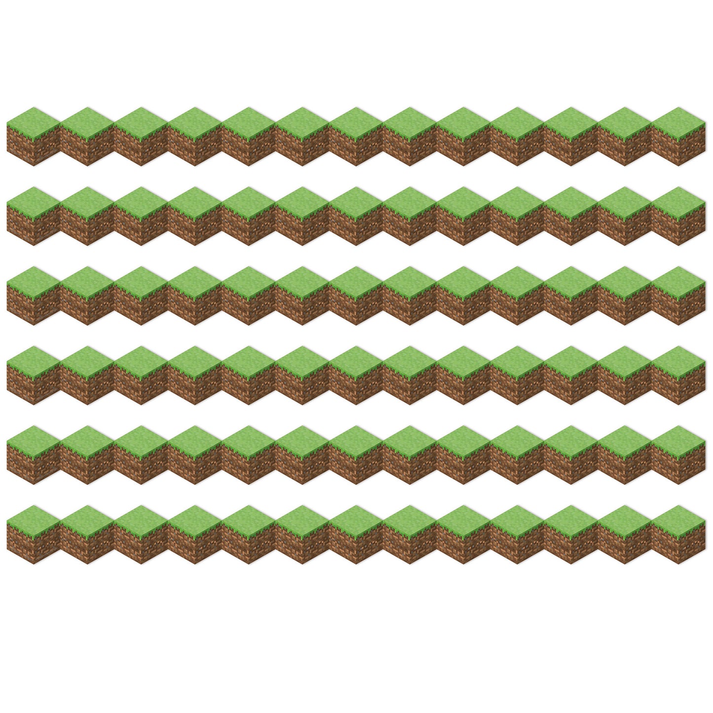 Minecraft Die-Cut Blocks Extra Wide Trim, 37 Feet Per Pack, 6 Packs