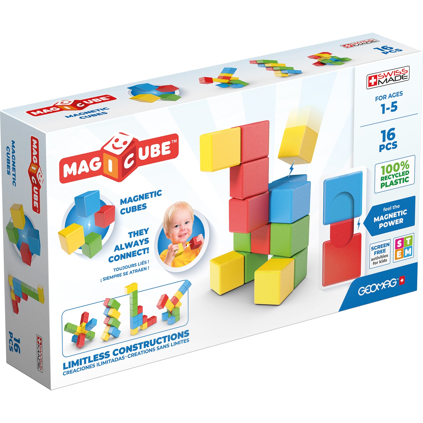 Magicubes Full Color Try Me Recycled, 16 Pieces