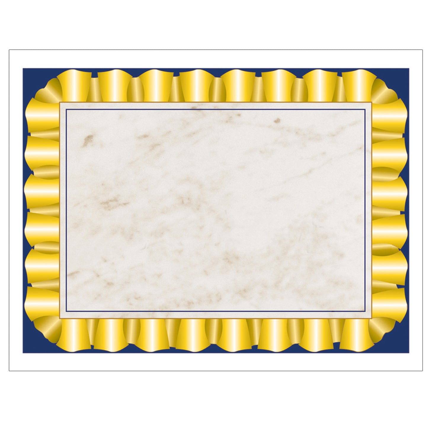 Gold Ribbon Border Paper, 8.5" x 11", 50 Per Pack, 3 Packs