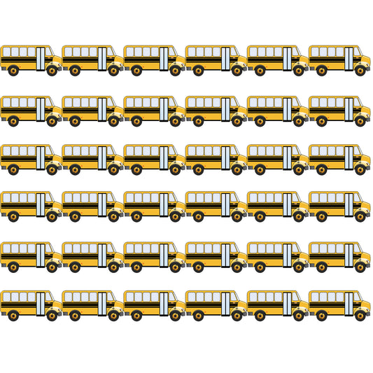 School Bus Die Cut Border, 12 Strips/36 Feet Per Pack, 6 Packs