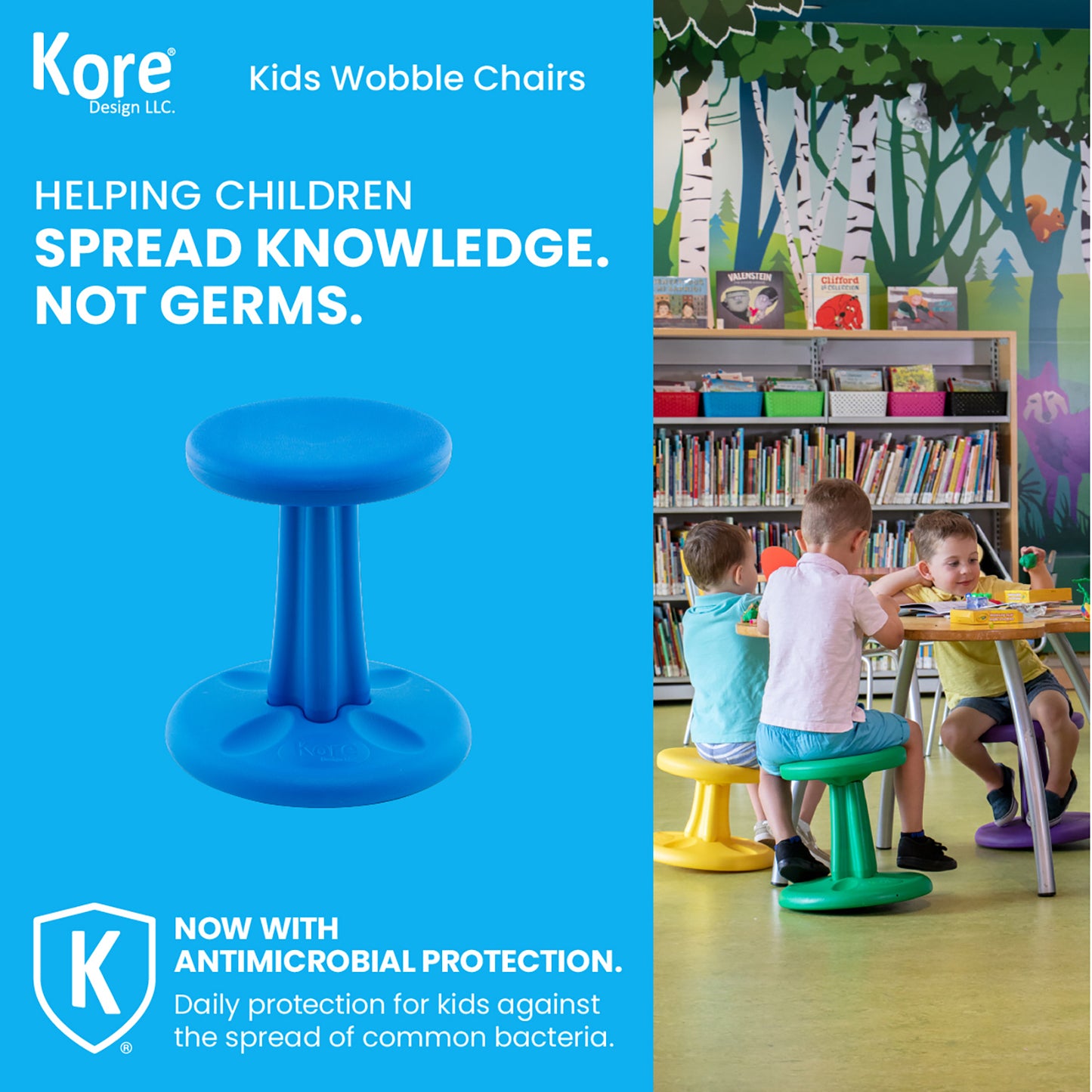 Junior Wobble Chair 16" Blue