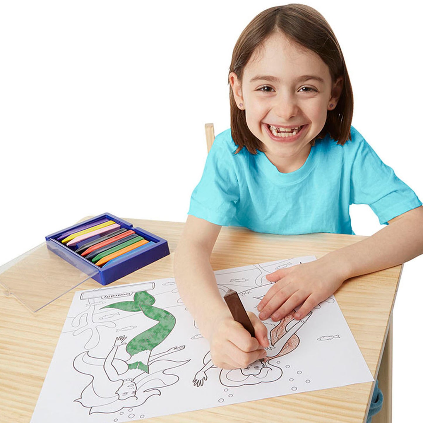 Jumbo Multi-Theme Coloring Pad, 11" x 14", Blue, Pack of 6
