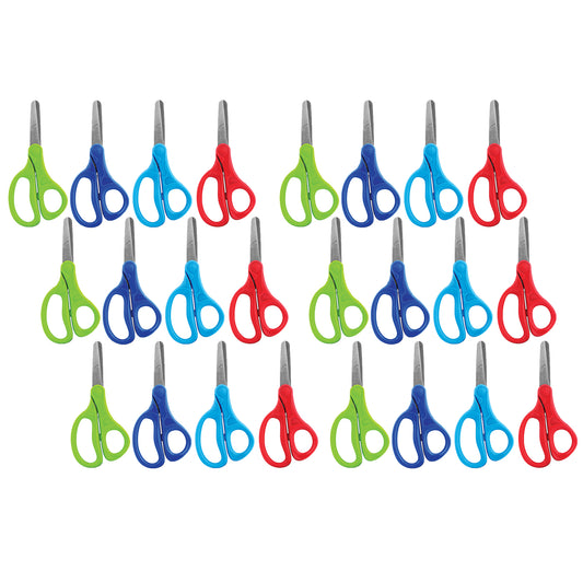 Essentials Kids Scissors 5", Blunt, Assorted Colors, Pack of 24