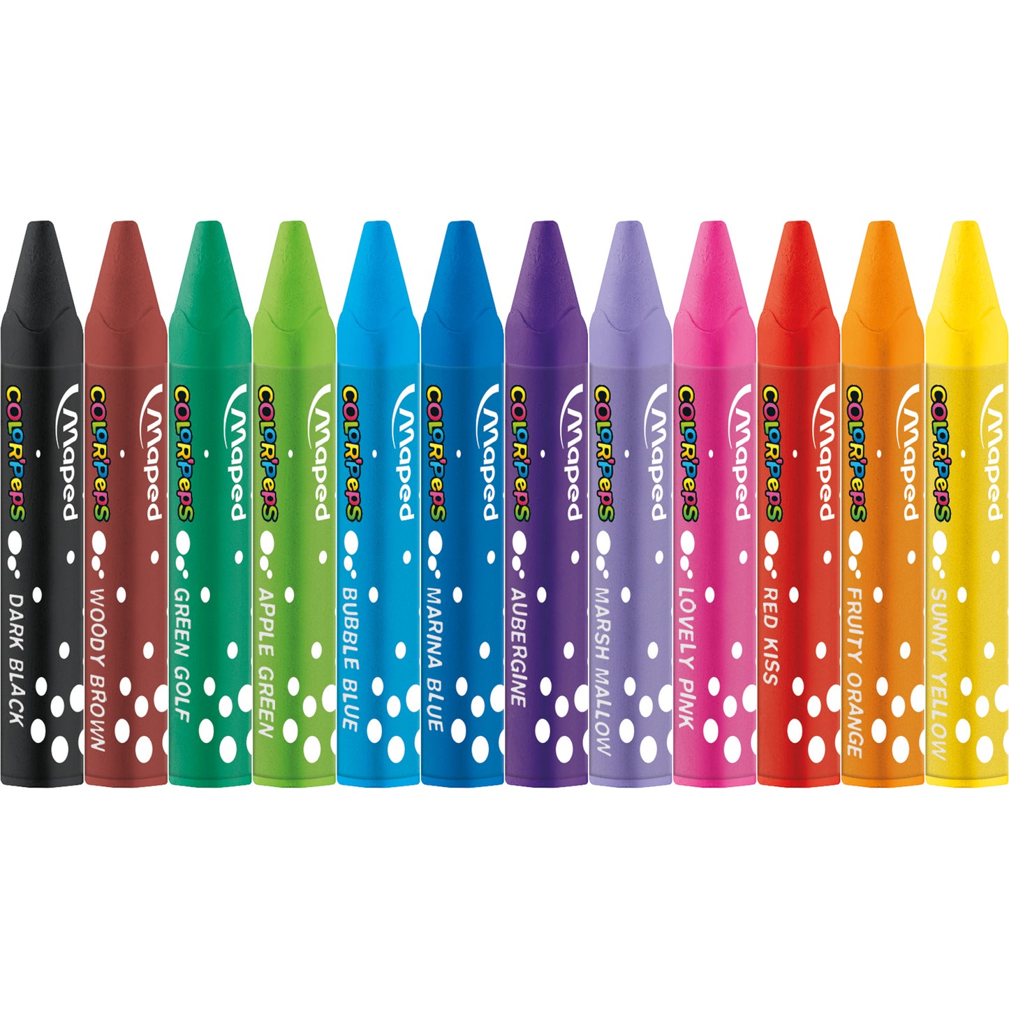 Color'Peps Triangular Oil Pastels, 12 Per Pack, 6 Packs