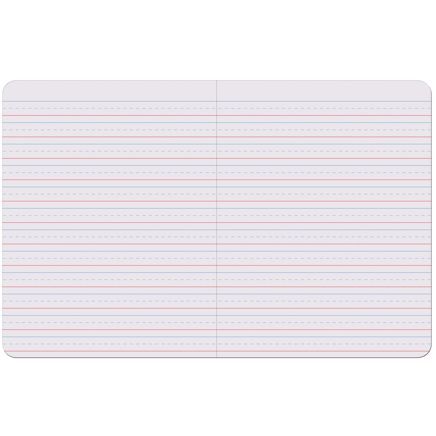 Primary Composition Book, Book Bound, D'Nealian Grades/Zaner-Bloser, 1/2" x 1/4" x 1/4" Ruled, 9-3/4" x 7-1/2", 100 Sheets, Pack of 6