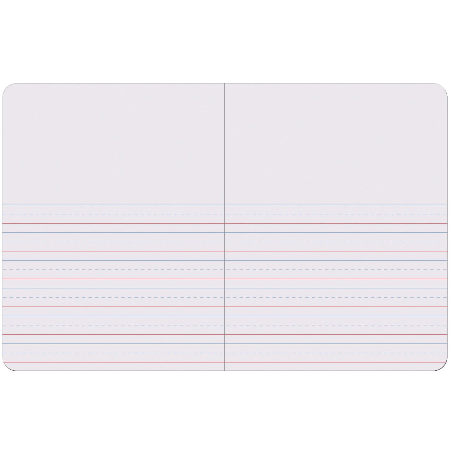 Primary Composition Book, Book Bound, D'Nealian/Zaner-Bloser, 5/8" x 5/16" x 5/16" Picture Story Ruled, 9-3/4" x 7-1/2", 100 Sheets, Pack of 6