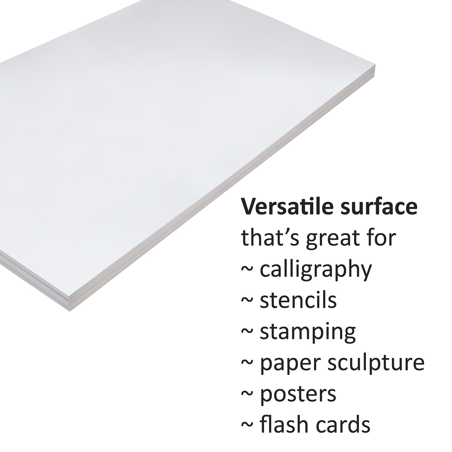 Medium Weight Tagboard, White, 9" x 12", 100 Sheets Per Pack, 3 Packs