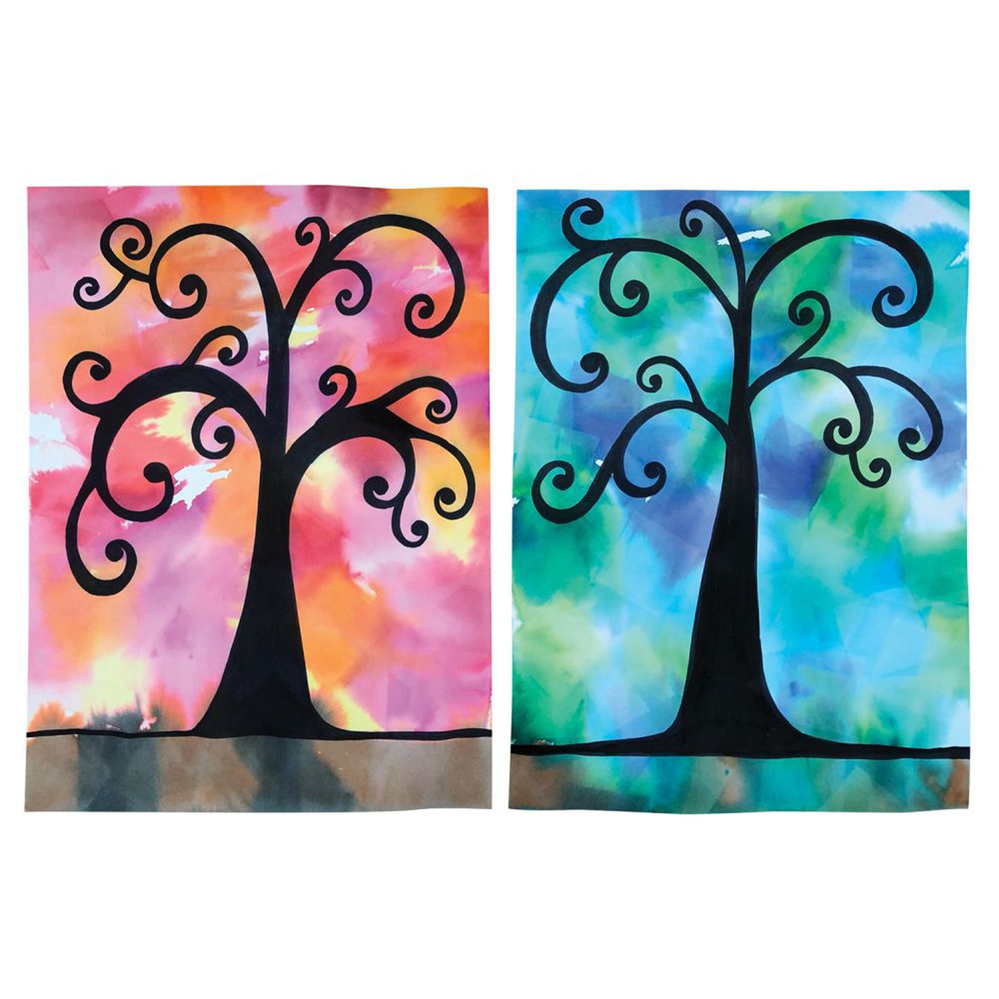 Deluxe Bleeding Art Tissue Squares, 25 Assorted Colors, 1-1/2" x 1-1/2", 2500 Squares