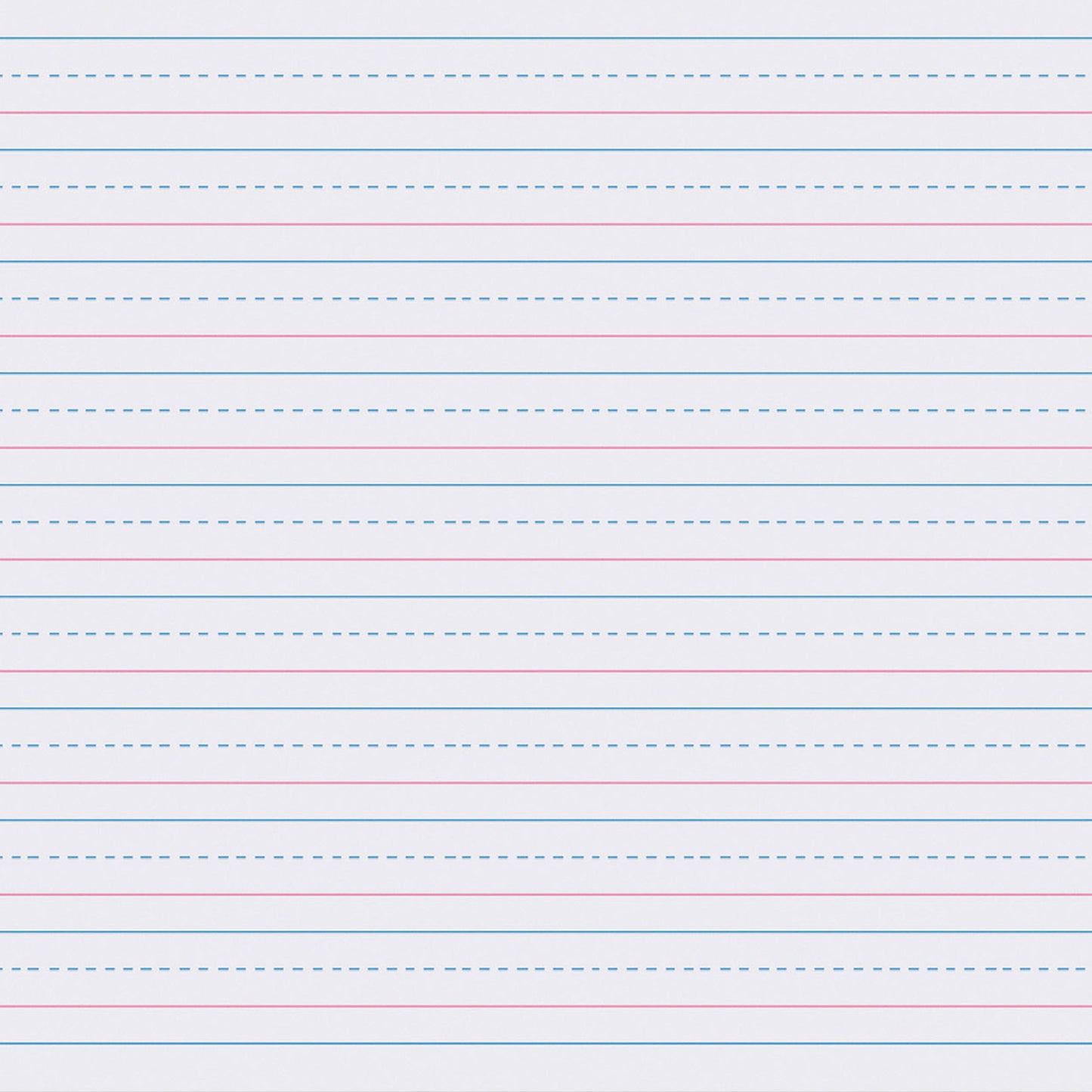 Sulphite Handwriting Paper, Dotted Midline, Grade 2, 1/2" x 1/4" x 1/4" Ruled Long, 10-1/2" x 8", , 500 Sheets Per Pack, 2 Packs
