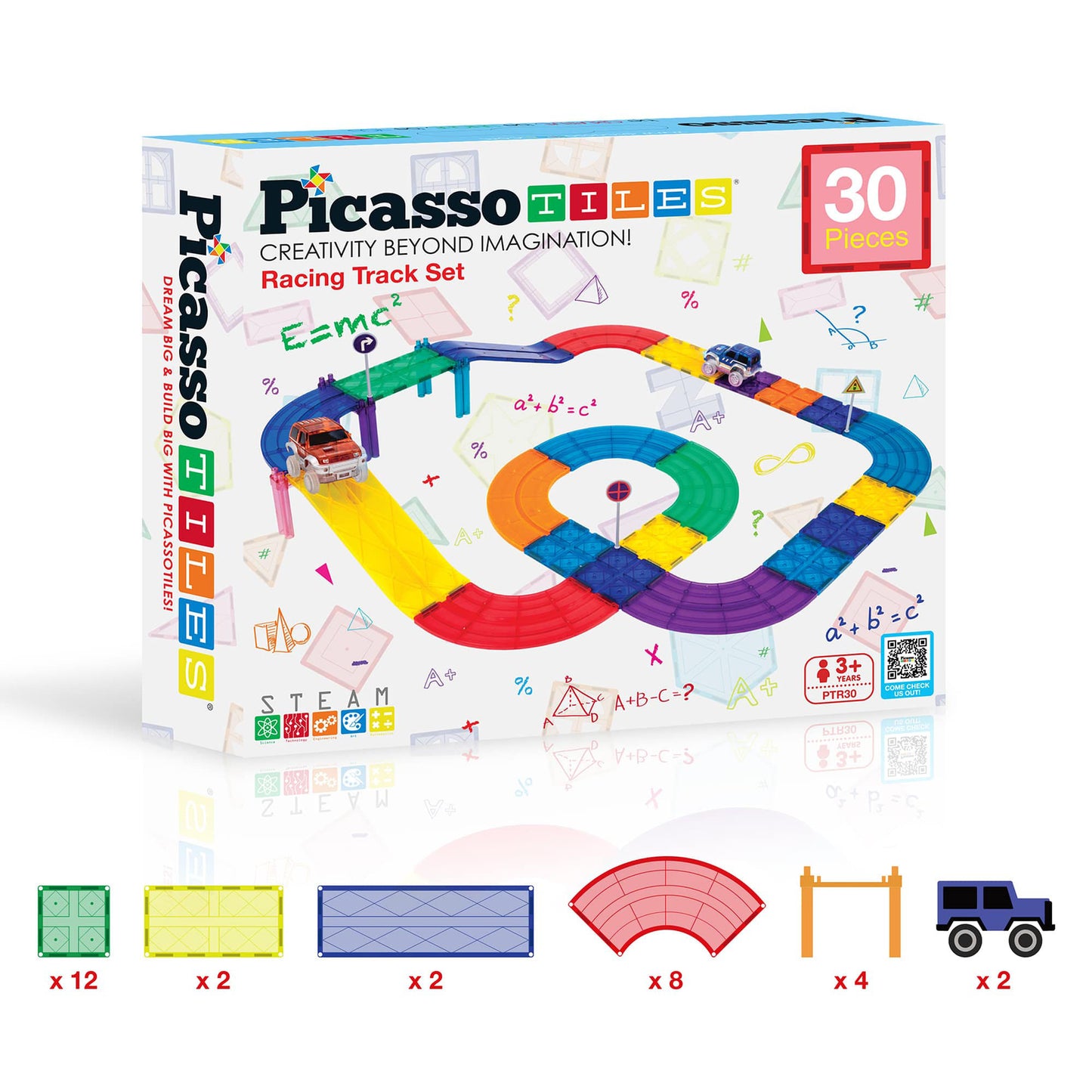 Race Track Building Blocks, 30-Piece Set