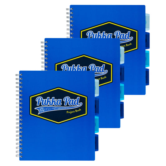 Vision Letter Size Project Book, Blue - Pack 3