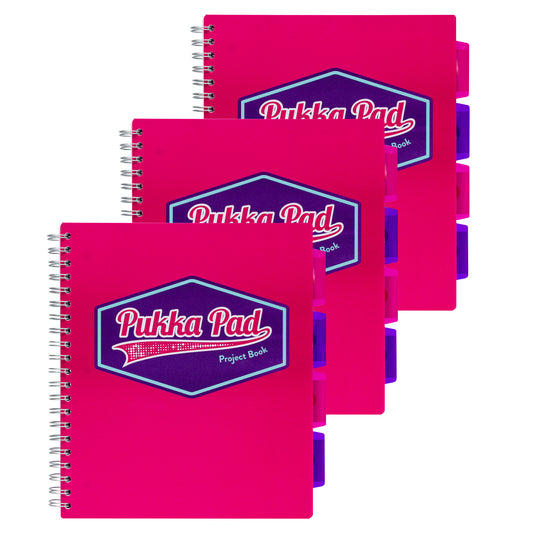 Vision Letter Size Project Book, Pink - Pack 3