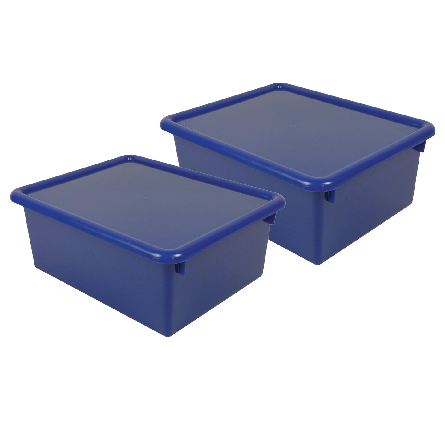 Stowaway® 5" Letter Box with Lid, Blue, Pack of 2