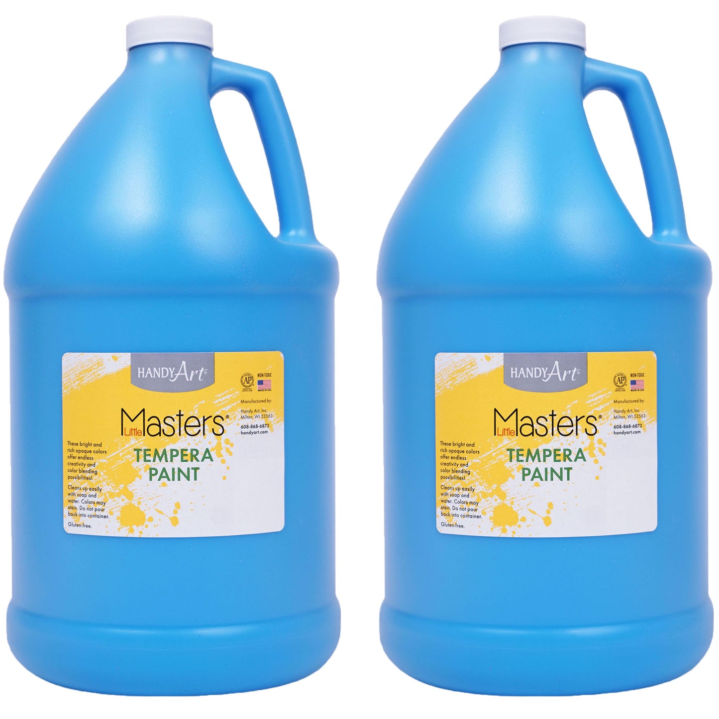 Little Masters® Tempera Paint, Light Blue, Gallon, Pack of 2