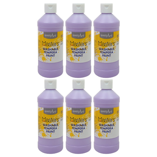 Little Masters® Washable Tempera Paint, 16 oz., Light Purple, Pack of 6
