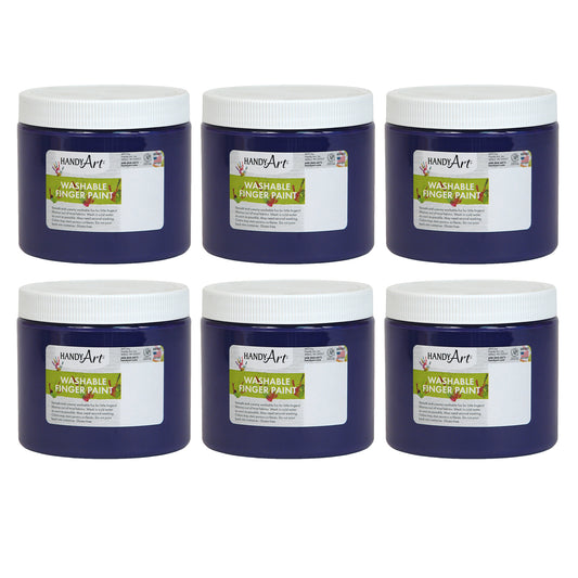 Washable Finger Paint, Violet, 16 oz., Pack of 6