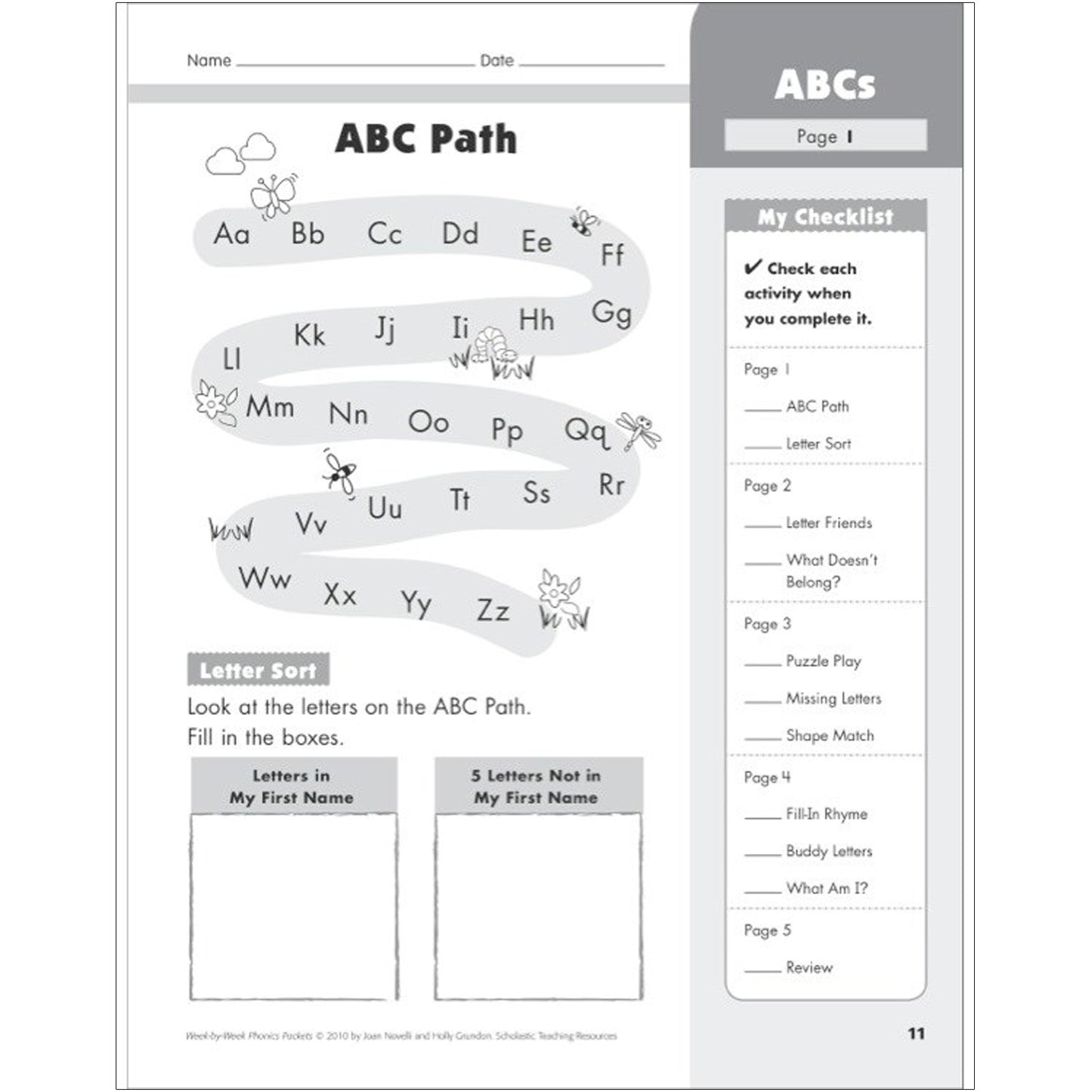 Week-By-Week Phonics Packets
