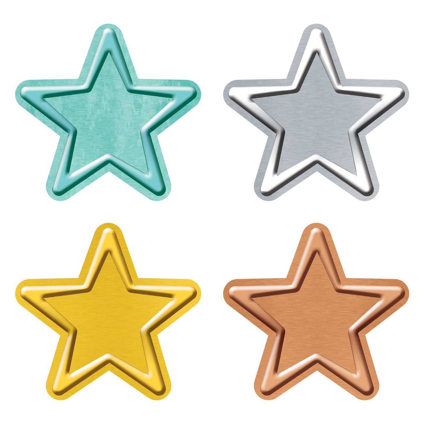 I ♥ Metal™ Stars Classic Accents® Variety Pack, 36 Per Pack, 3 Packs