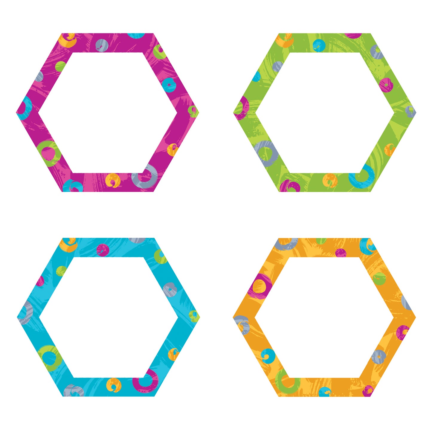 Color Harmony™ Hexa-swirls Classic Accents® Variety Pack, 36 Per Pack, 3 Packs
