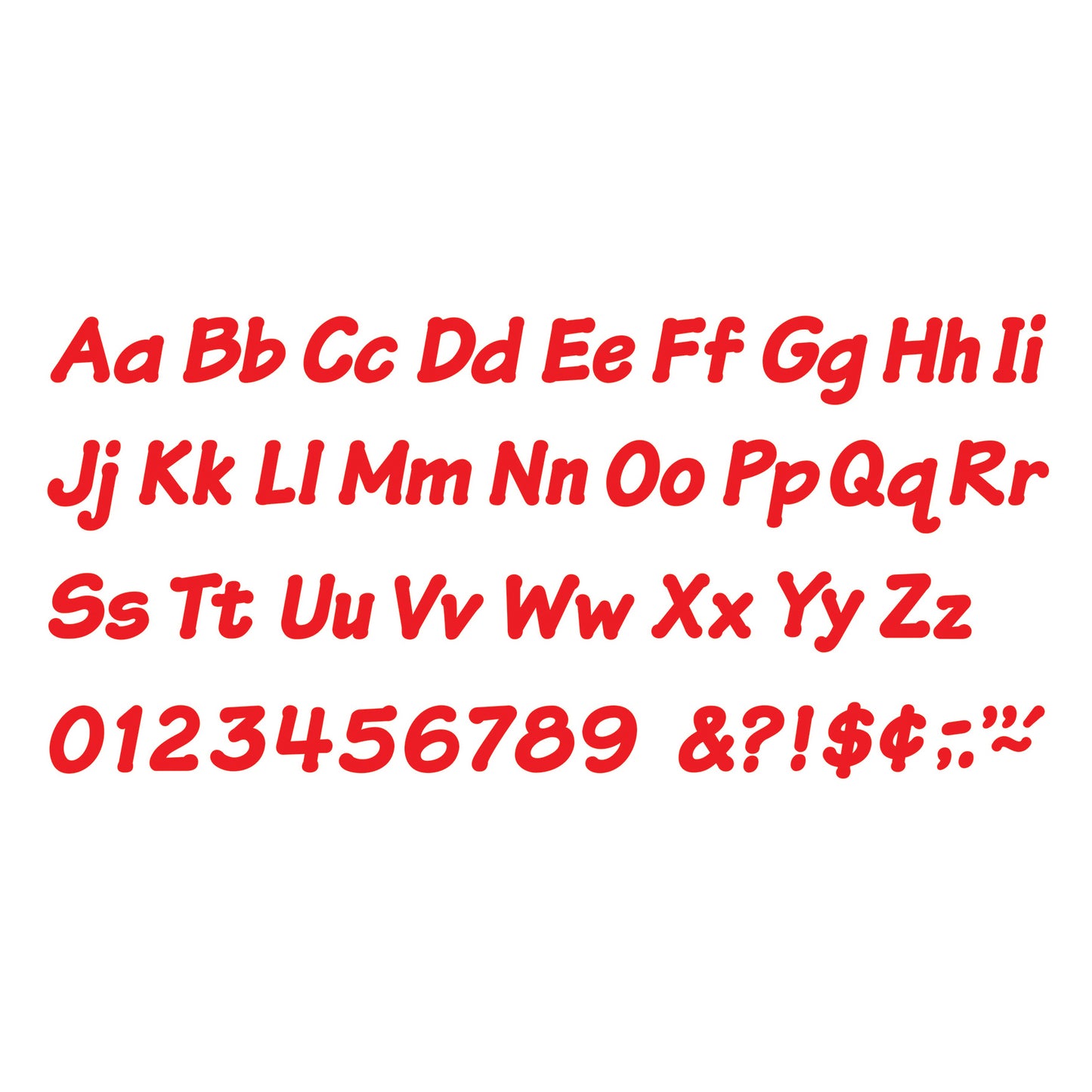 Red 4" Italic Combo Ready Letters®, 193 Per Pack, 3 Packs