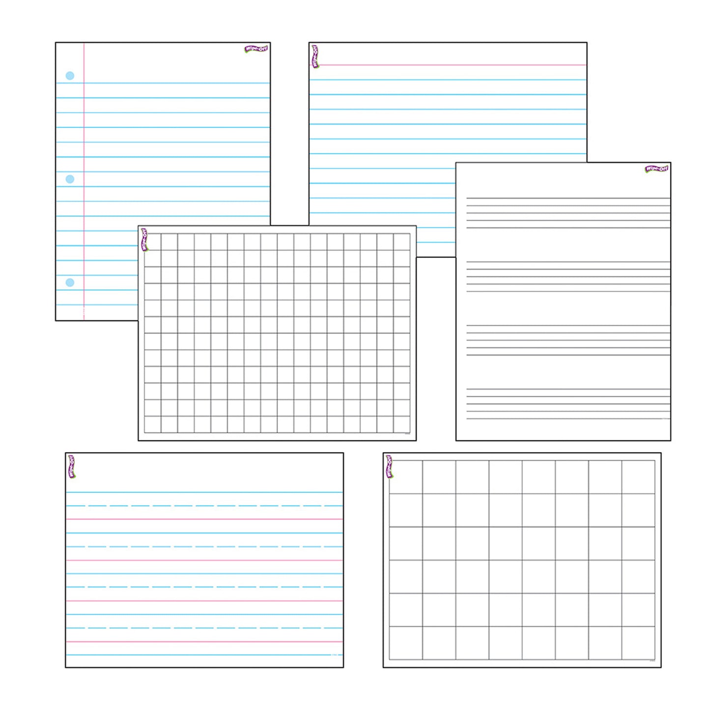 Papers & Grids Wipe-Off® Charts Combo Pack