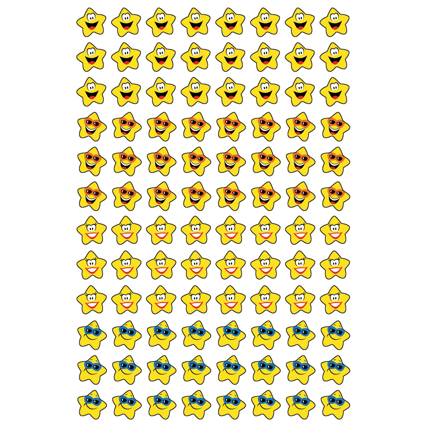 Star Brights superShapes Stickers, 800 Per Pack, 6 Packs