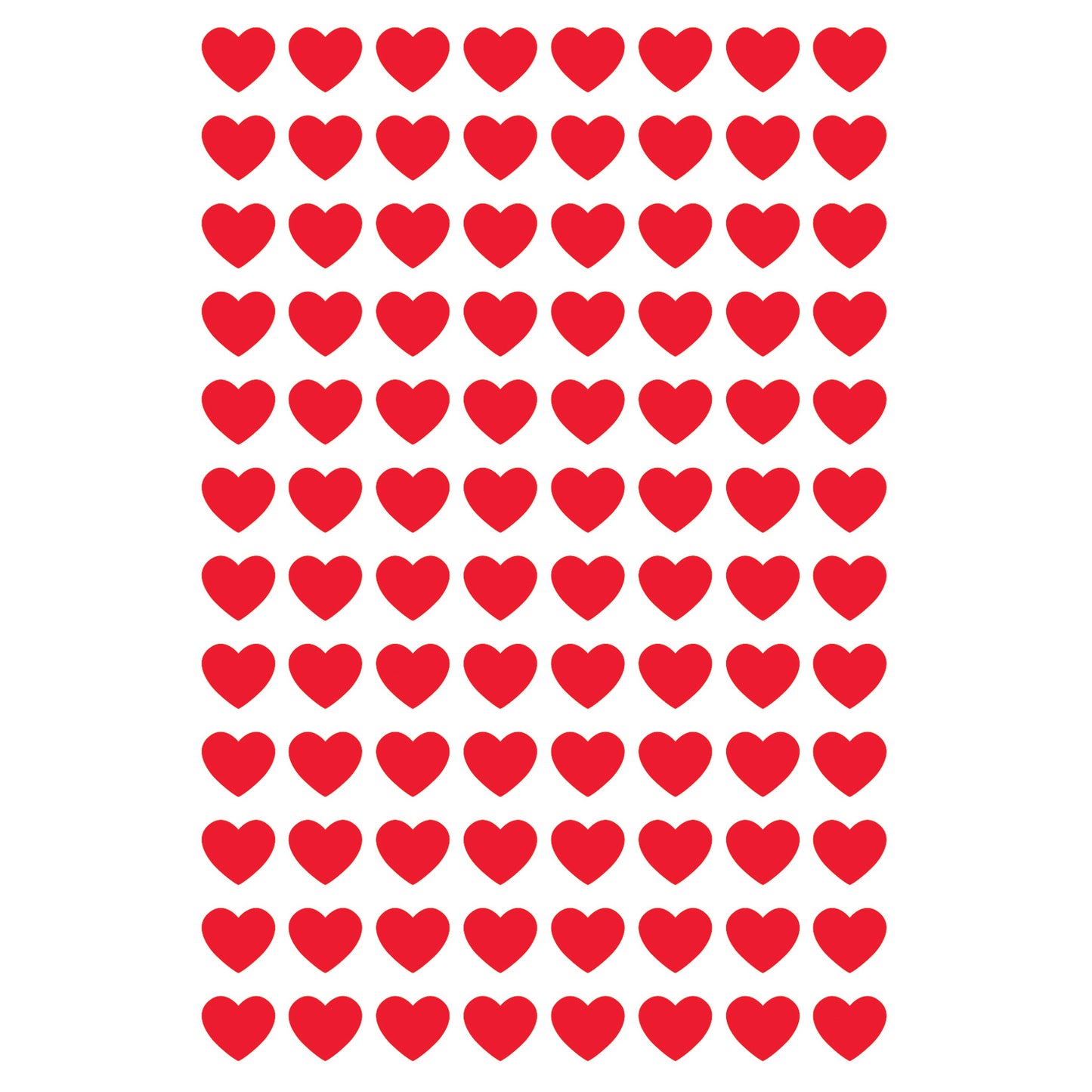 Red Hearts superShapes Stickers, 800 Per Pack, 6 Packs