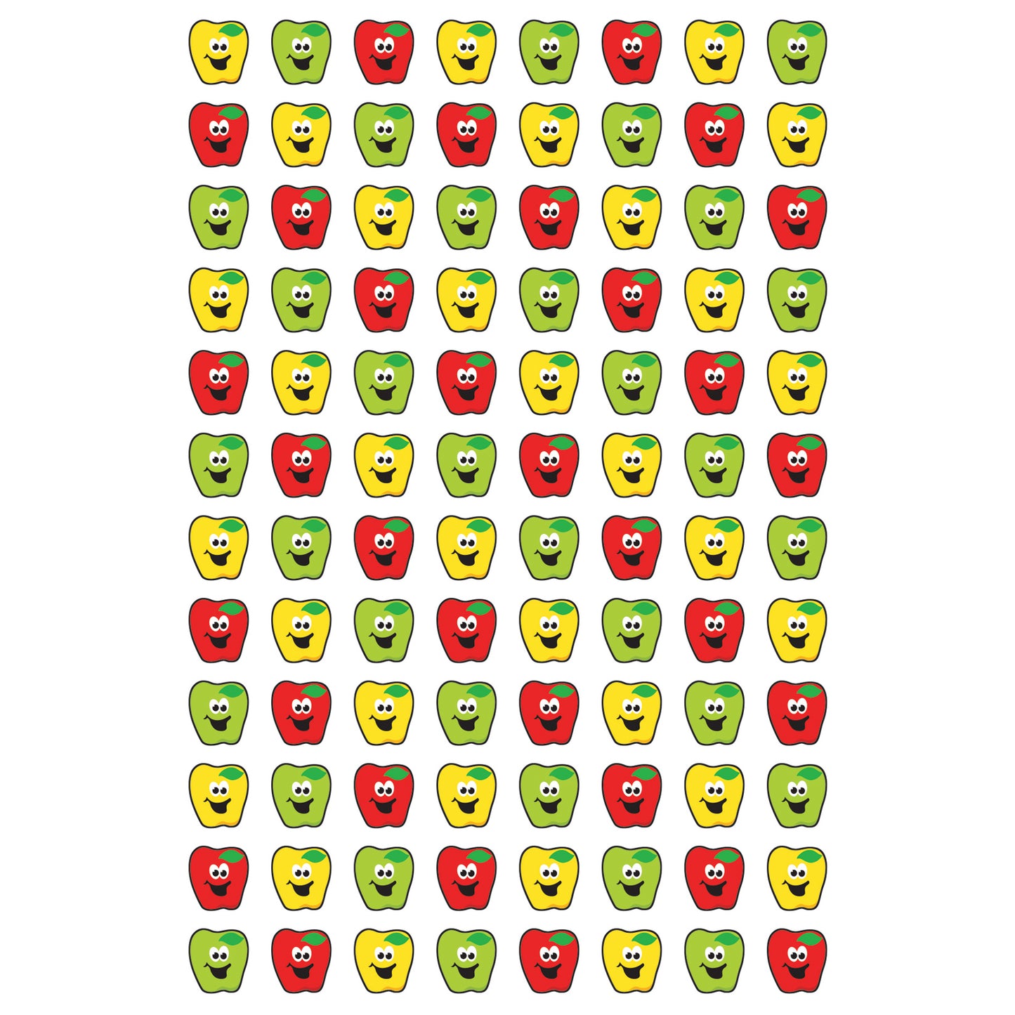 Happy Apples superShapes Stickers, 800 Per Pack, 6 Packs