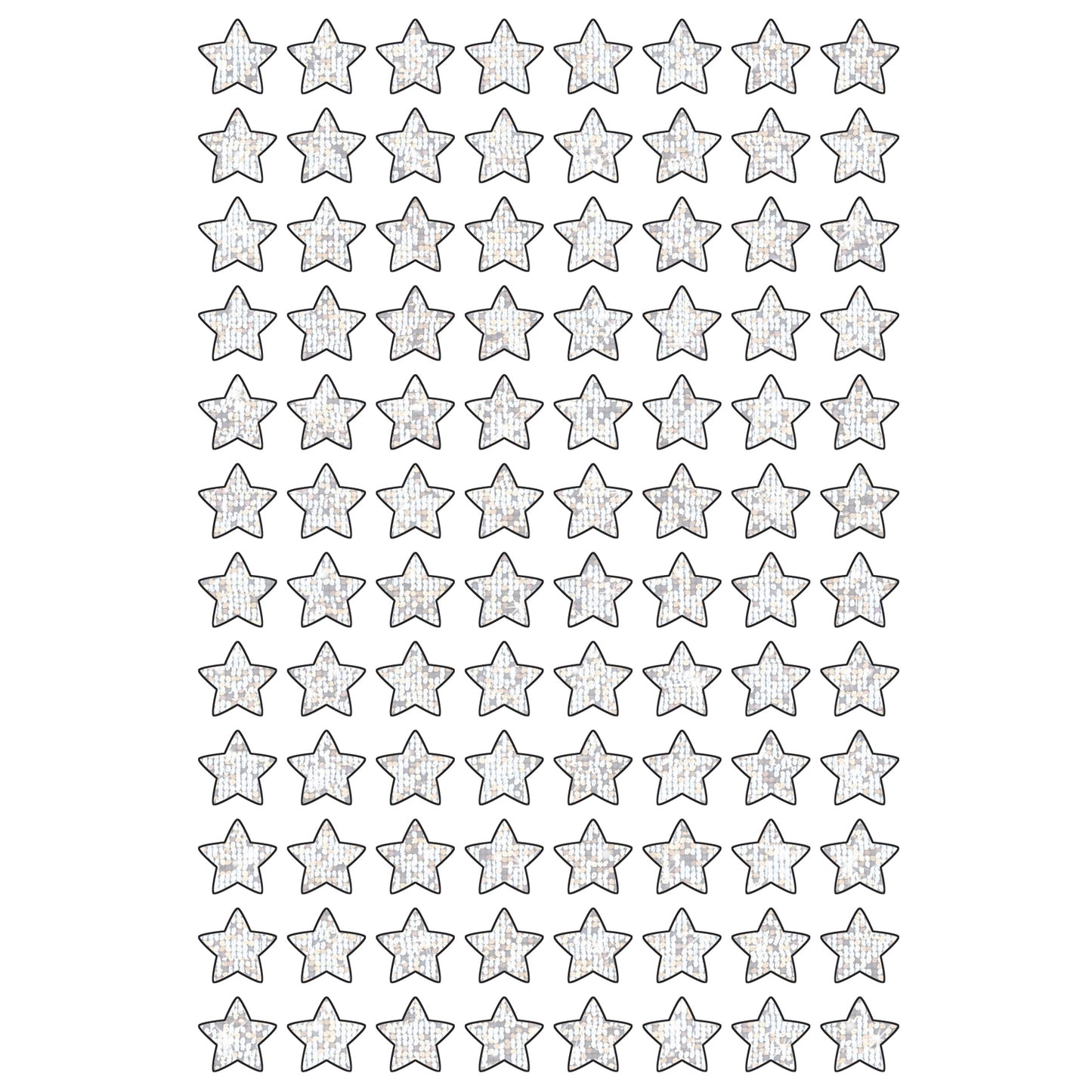 Silver Sparkle Stars superShapes Stickers-Sparkle, 400 Per Pack, 6 Packs