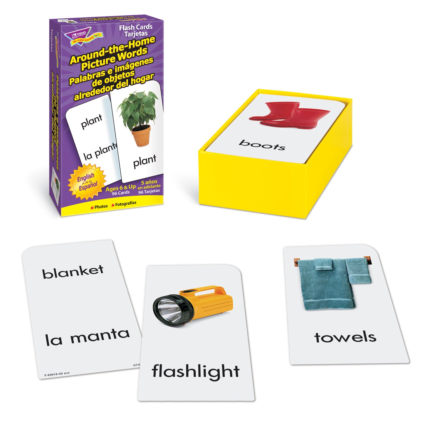 Around-the-Home/Palabras (EN/SP) Skill Drill Flash Cards, 3 Packs