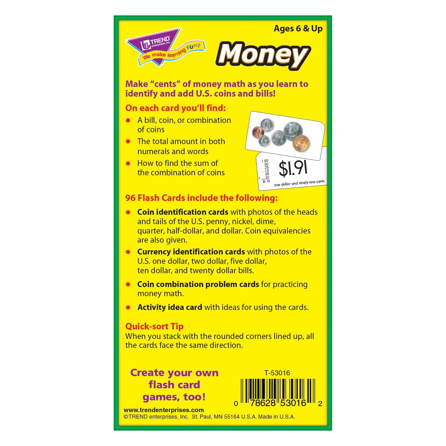 Money Skill Drill Flash Cards, 3 Packs