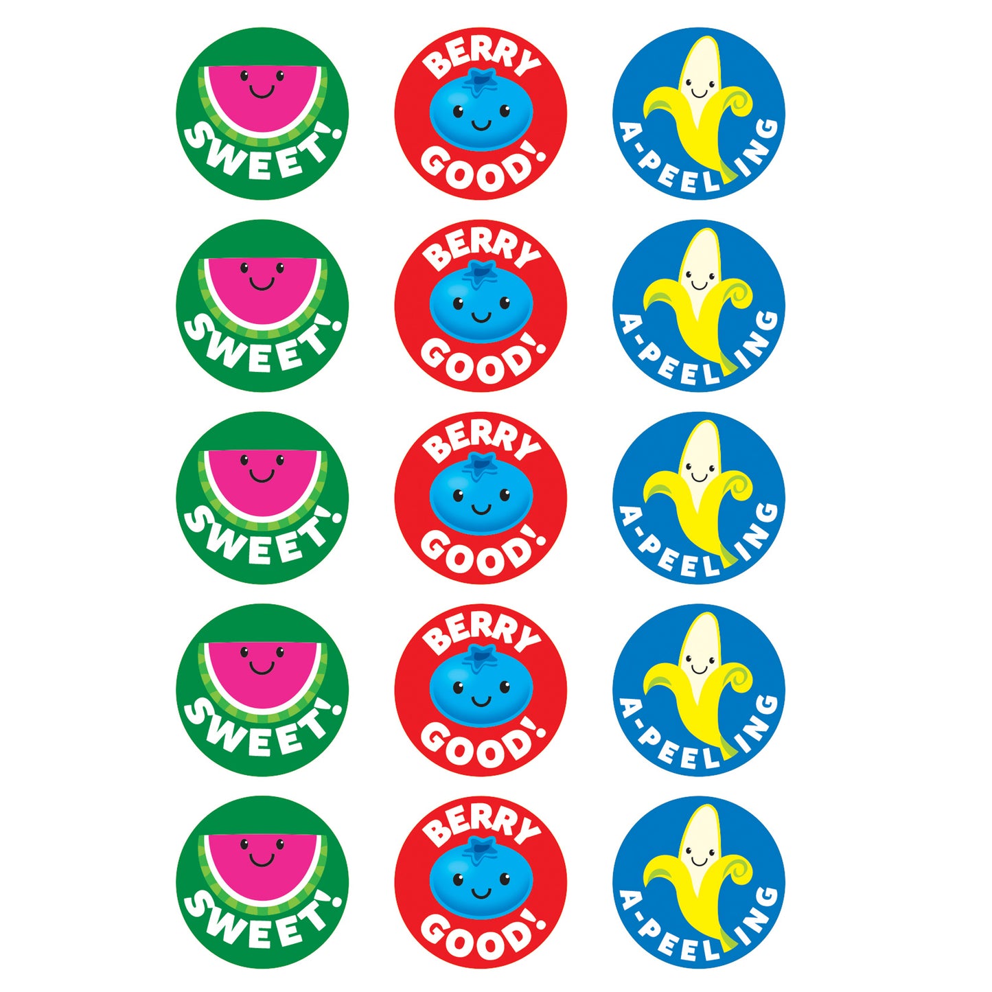 Friendly Fruit/Fruit Punch Stinky Stickers®, 60 Per Pack, 6 Packs