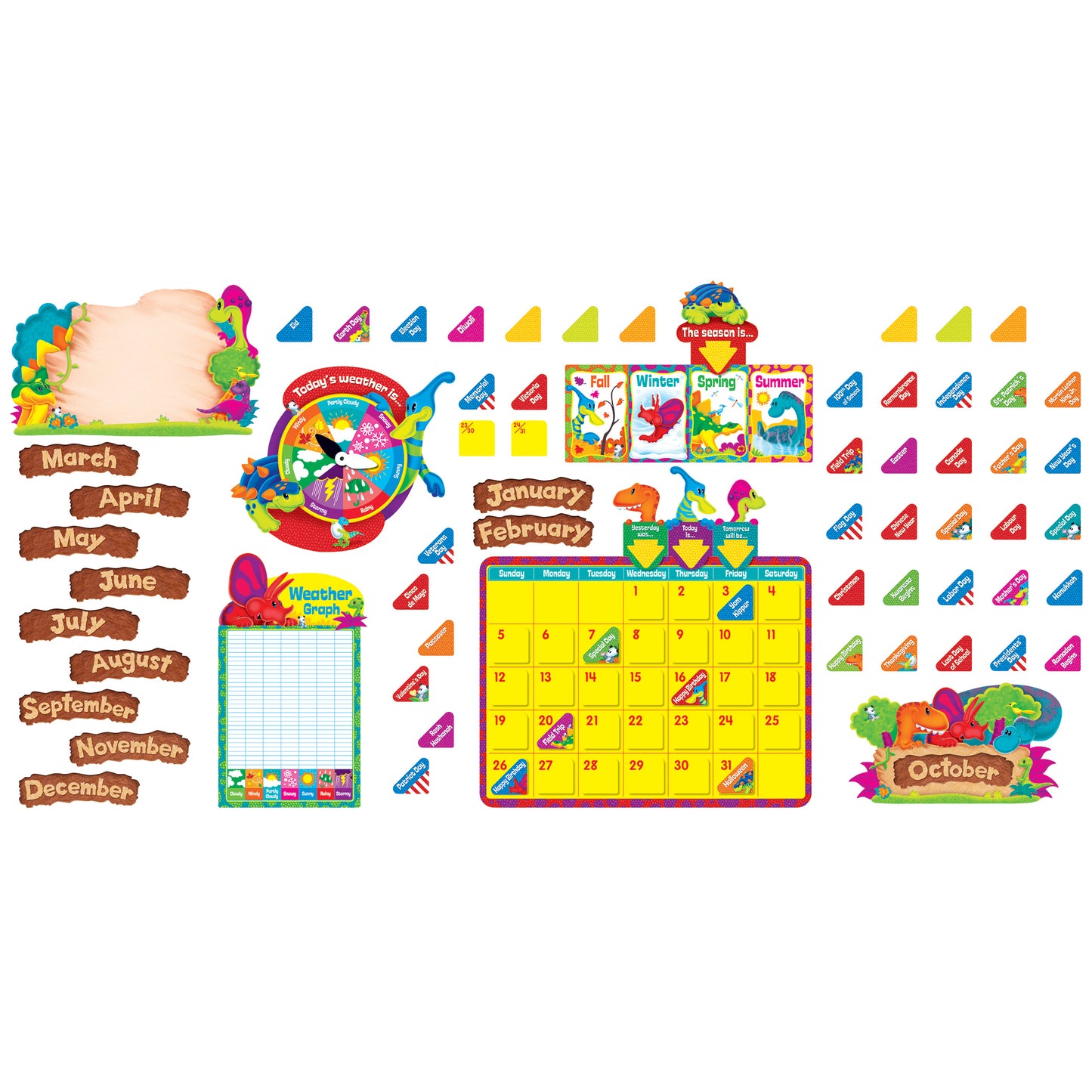 Dino-Mite Pals® Calendar Bulletin Board Set