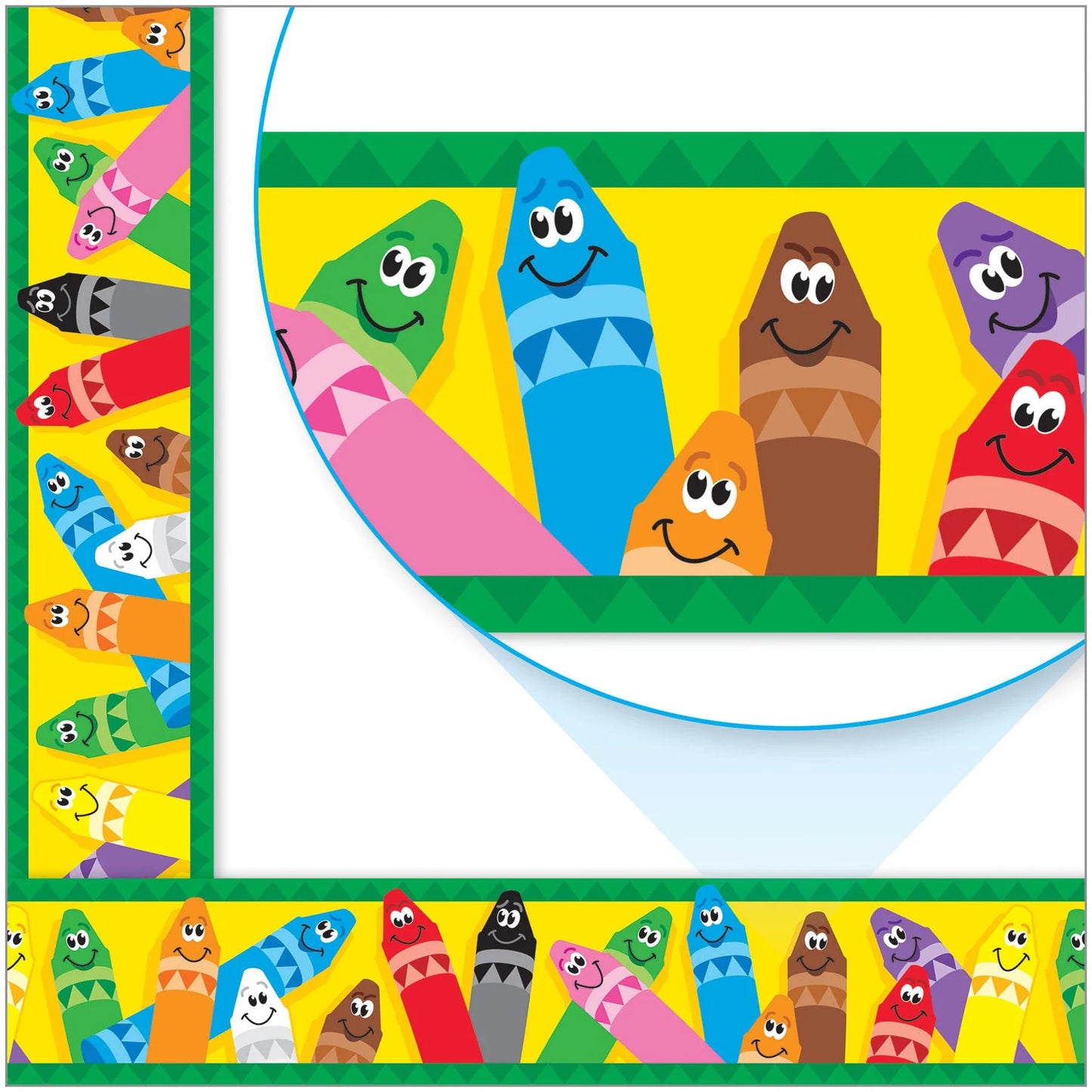 Colorful Crayons Bolder Borders®, 35.75' Per Pack, 6 Packs