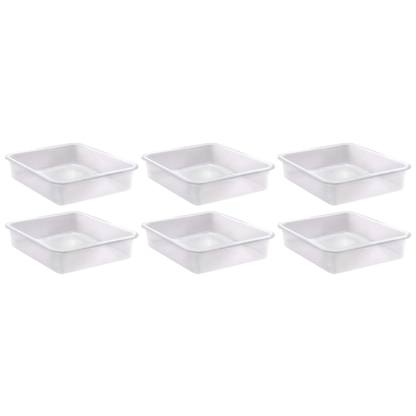 Large Plastic Letter Tray, Clear, Pack of 6