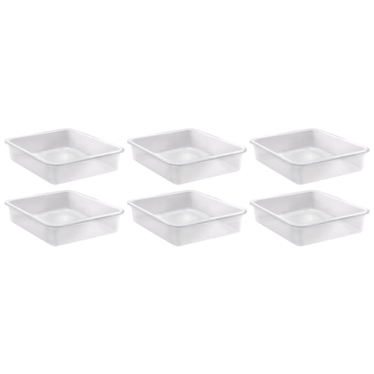 Large Plastic Letter Tray, Clear, Pack of 6