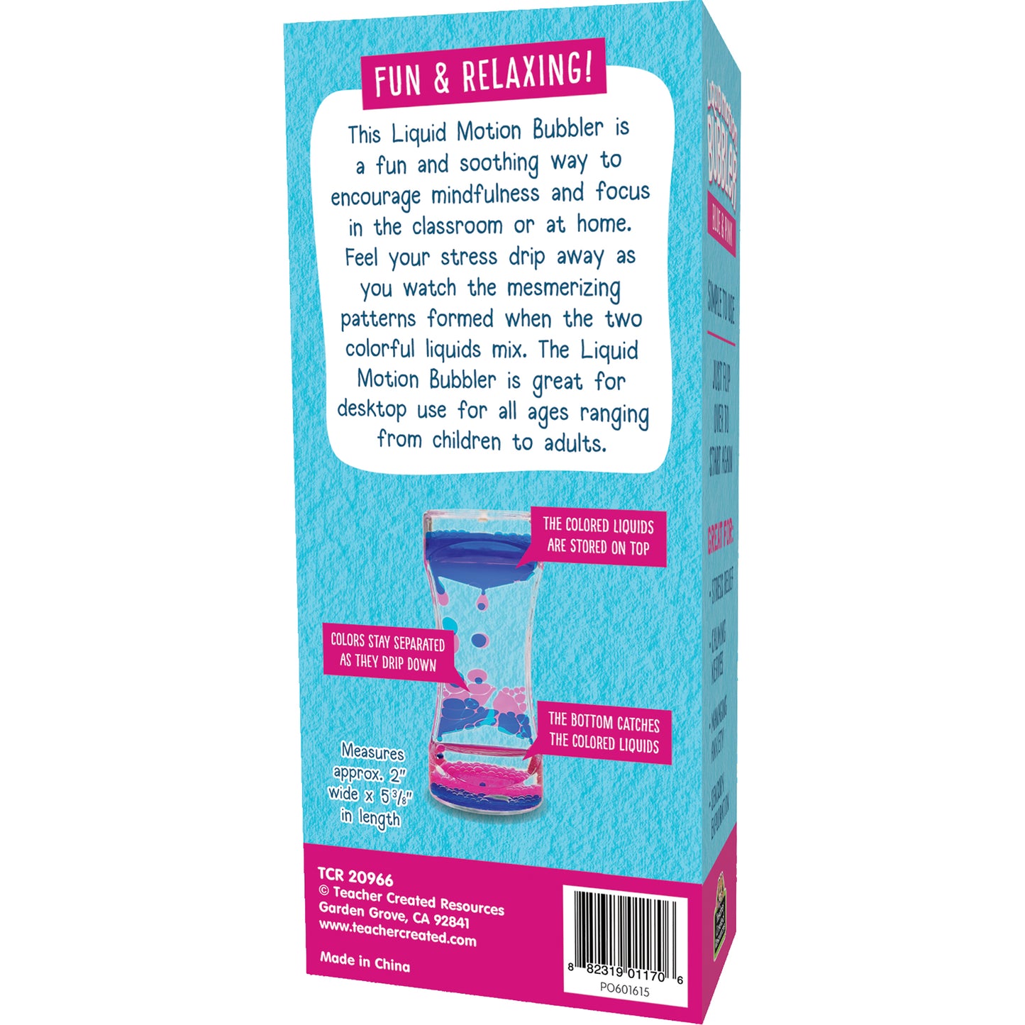 Blue & Pink Liquid Motion Bubbler, Pack of 6