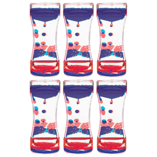 Red & Blue Liquid Motion Bubbler, Pack of 6
