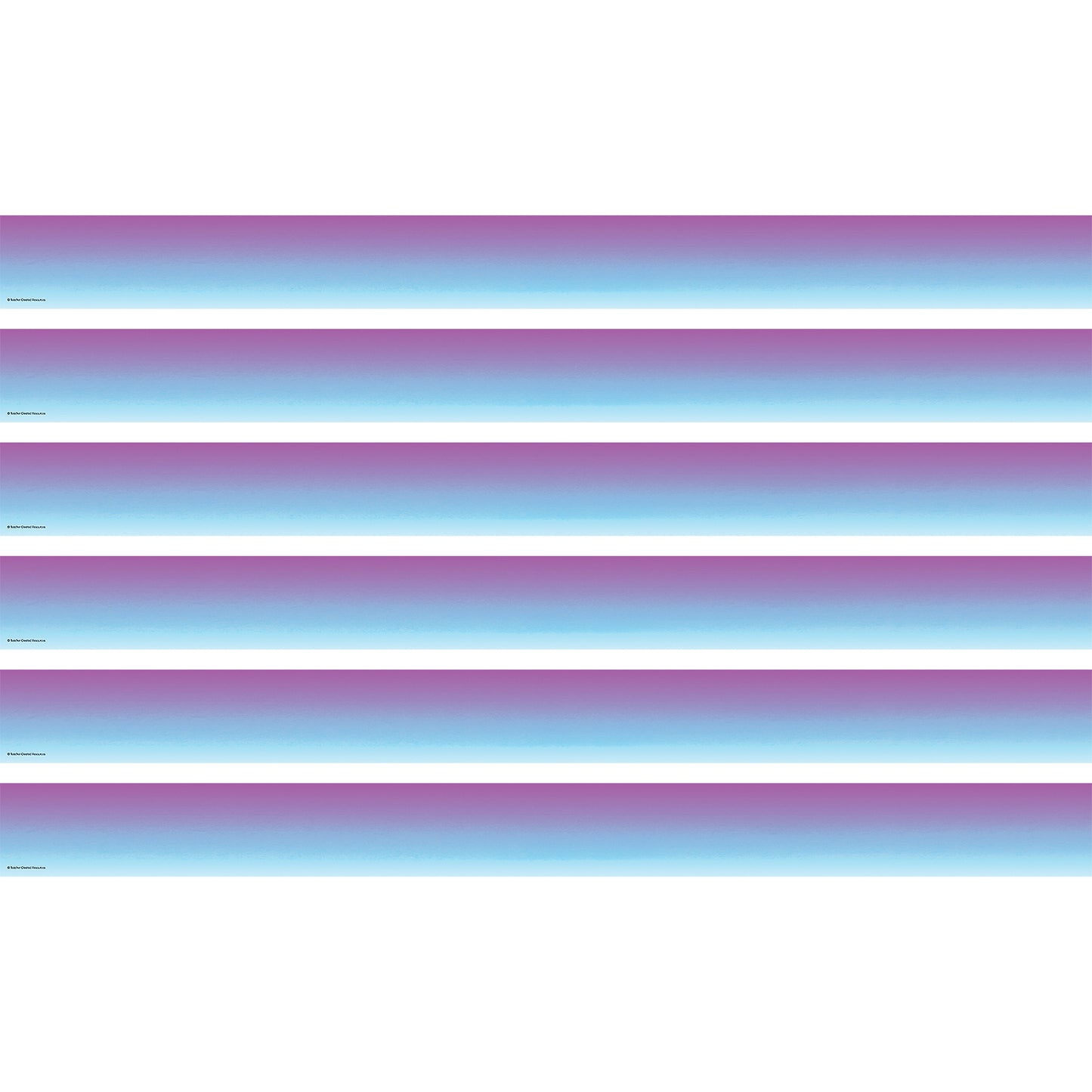 Purple and Blue Color Wash Straight Border Trim, 35 Feet Per Pack, 6 Packs